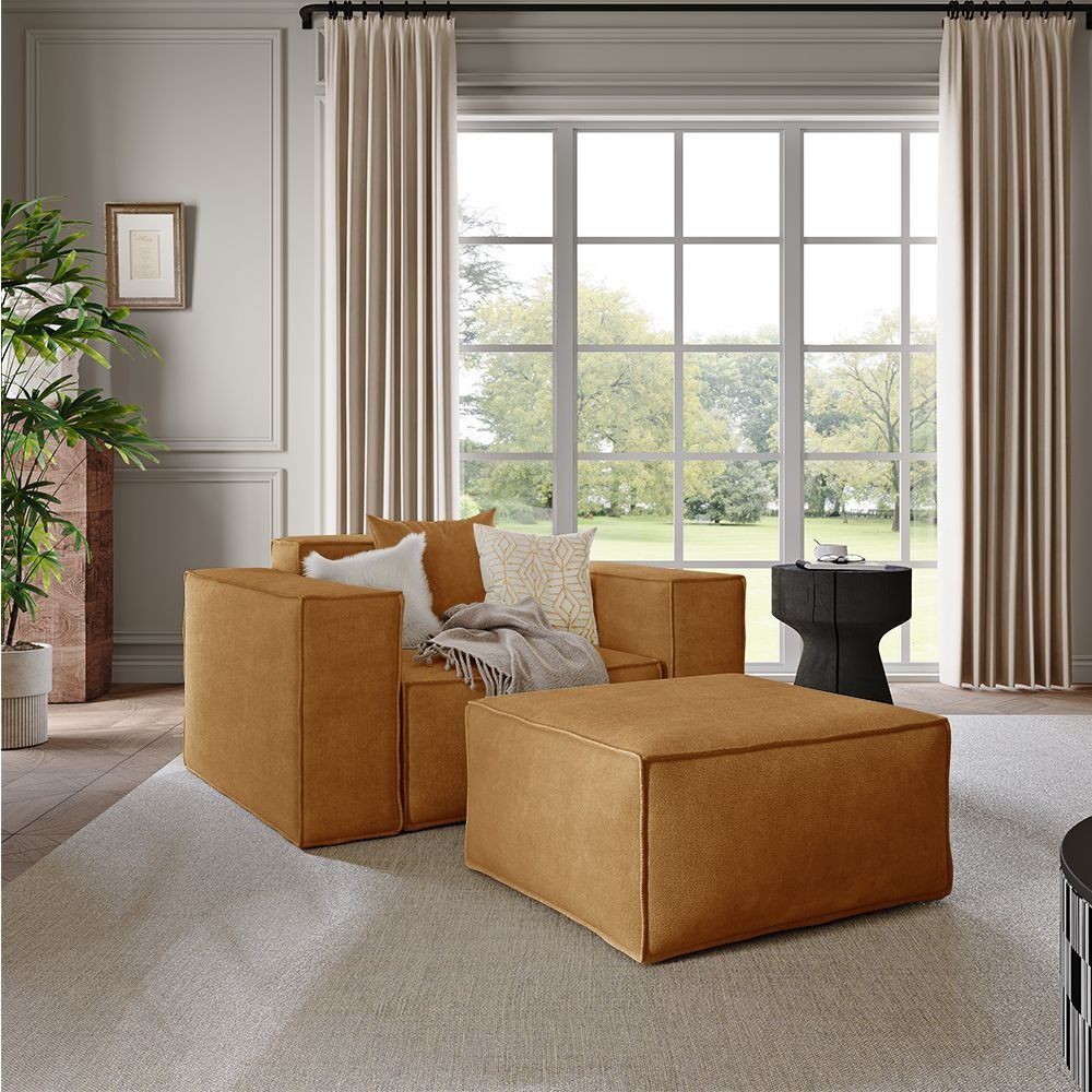 Metro Armchair with Ottoman