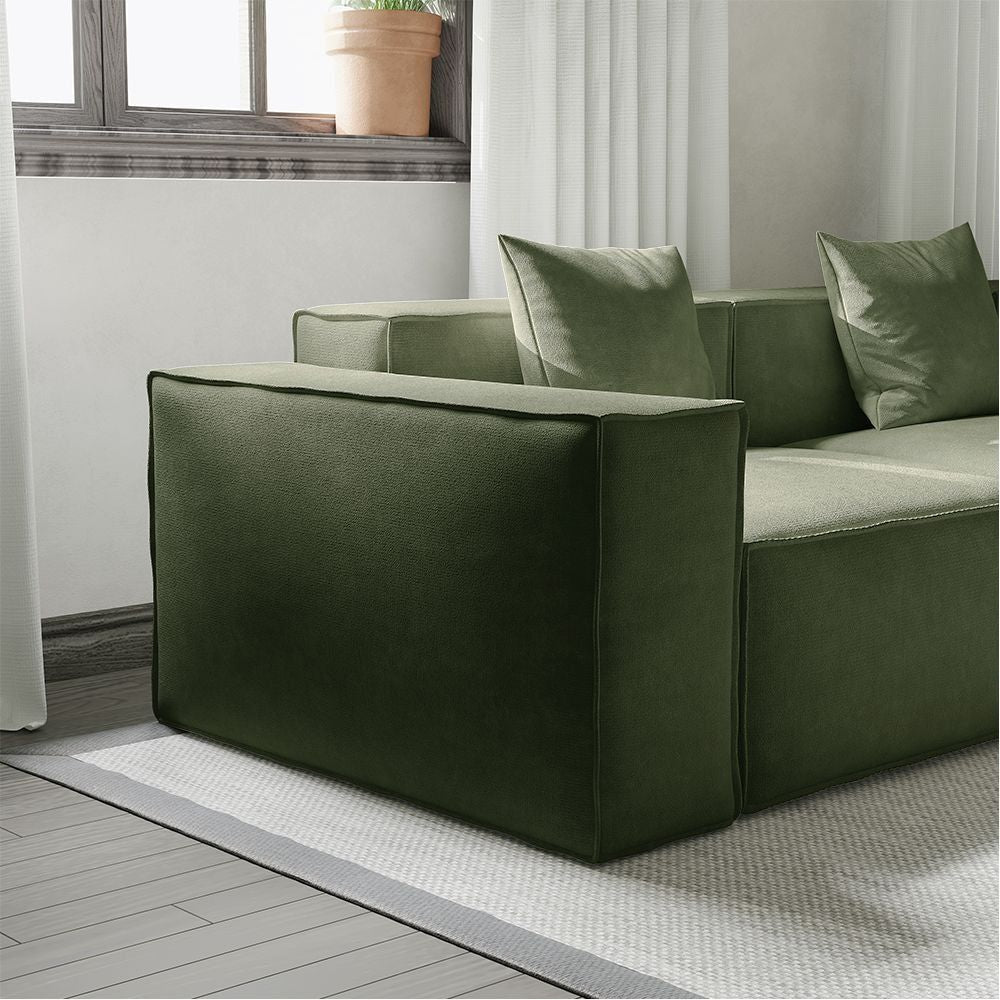 Metro Three Seater with Two Ottomans