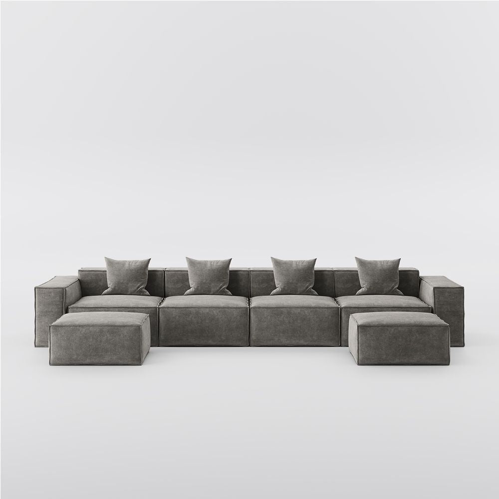 Metro Four Seater with Two Ottomans