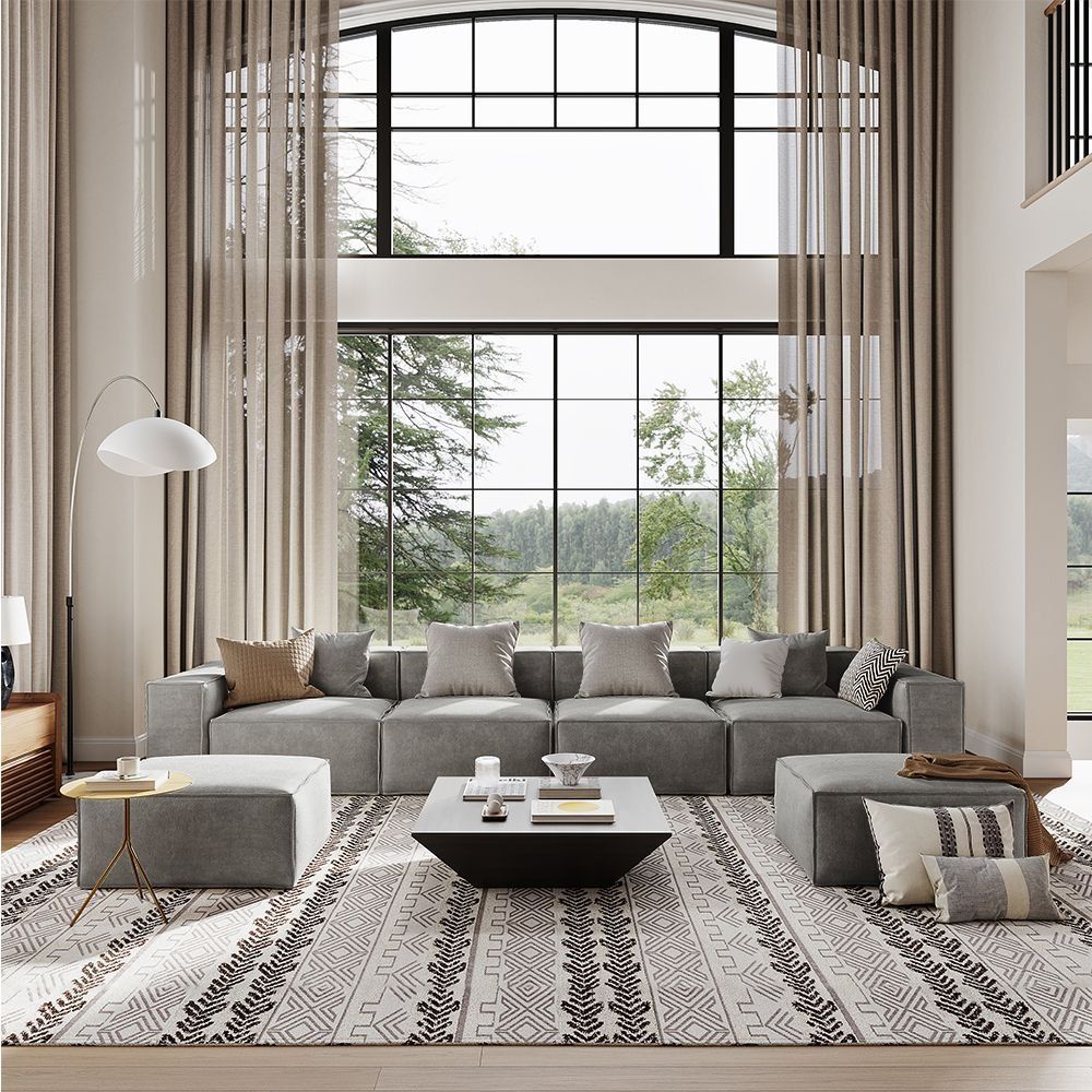 Metro Four Seater with Two Ottomans