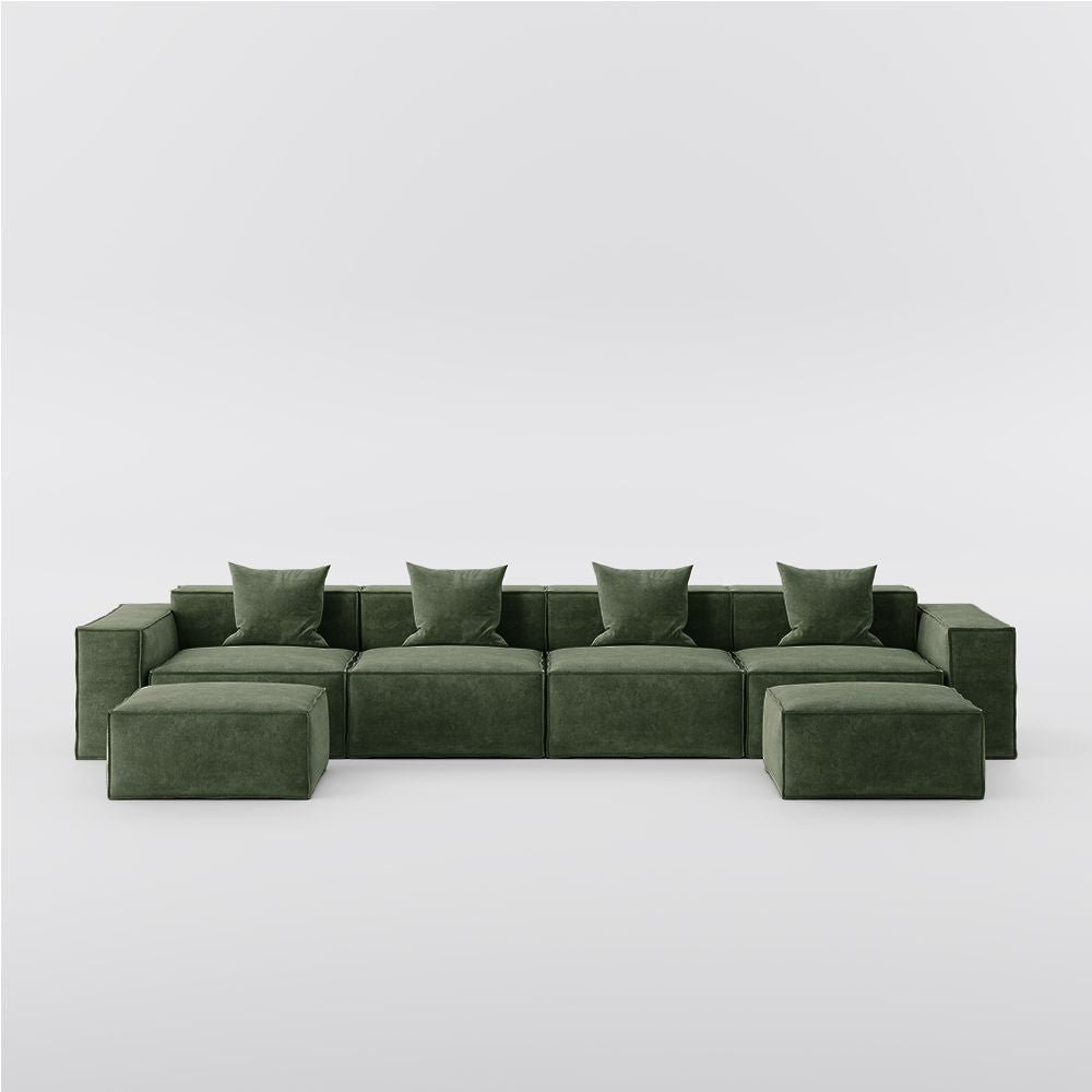Metro Four Seater with Two Ottomans