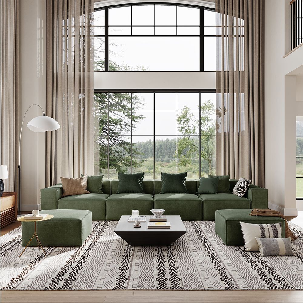 Metro Four Seater with Two Ottomans