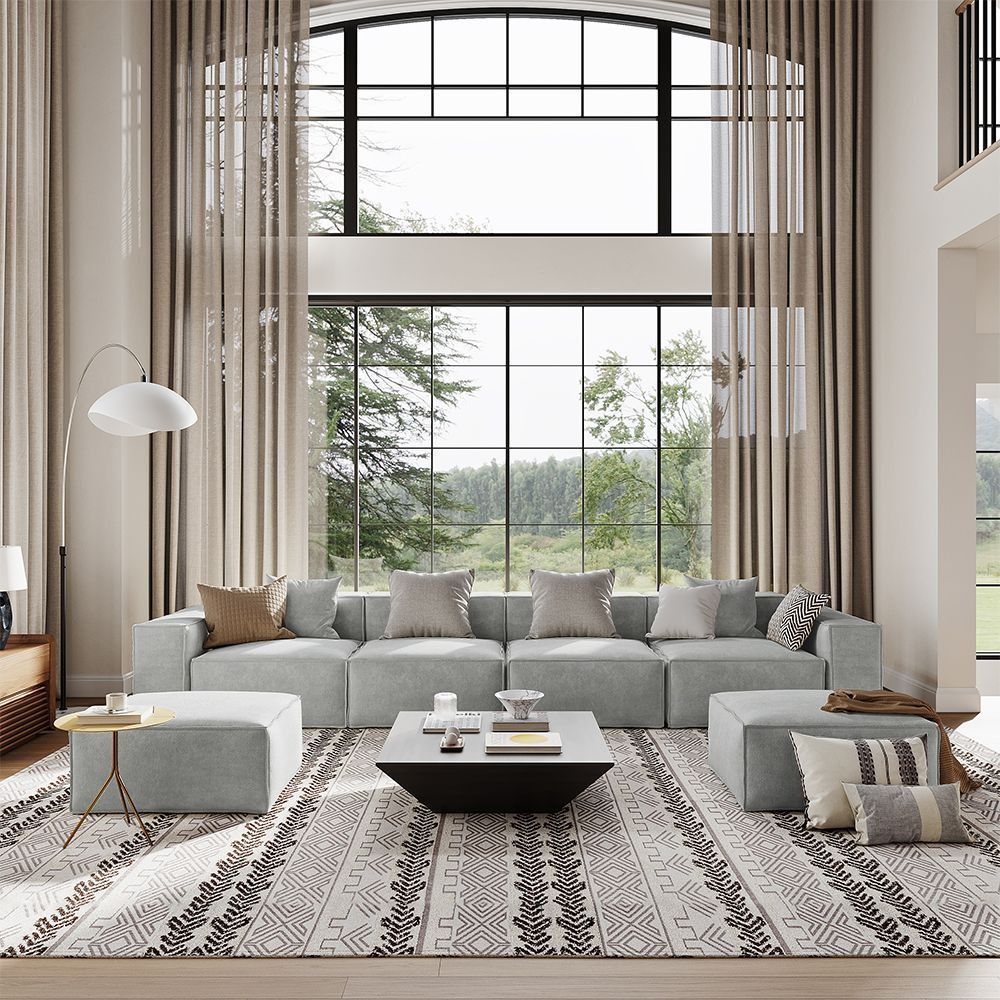 Metro Four Seater with Two Ottomans