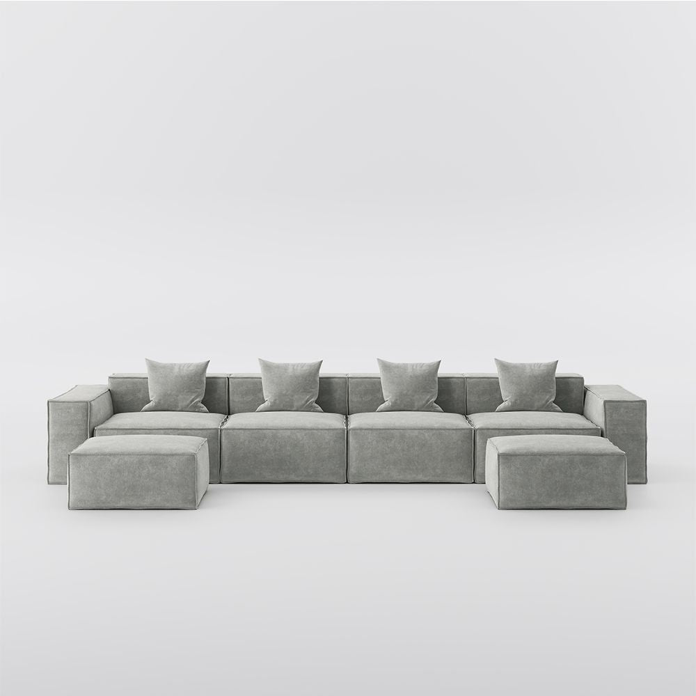 Metro Four Seater with Two Ottomans