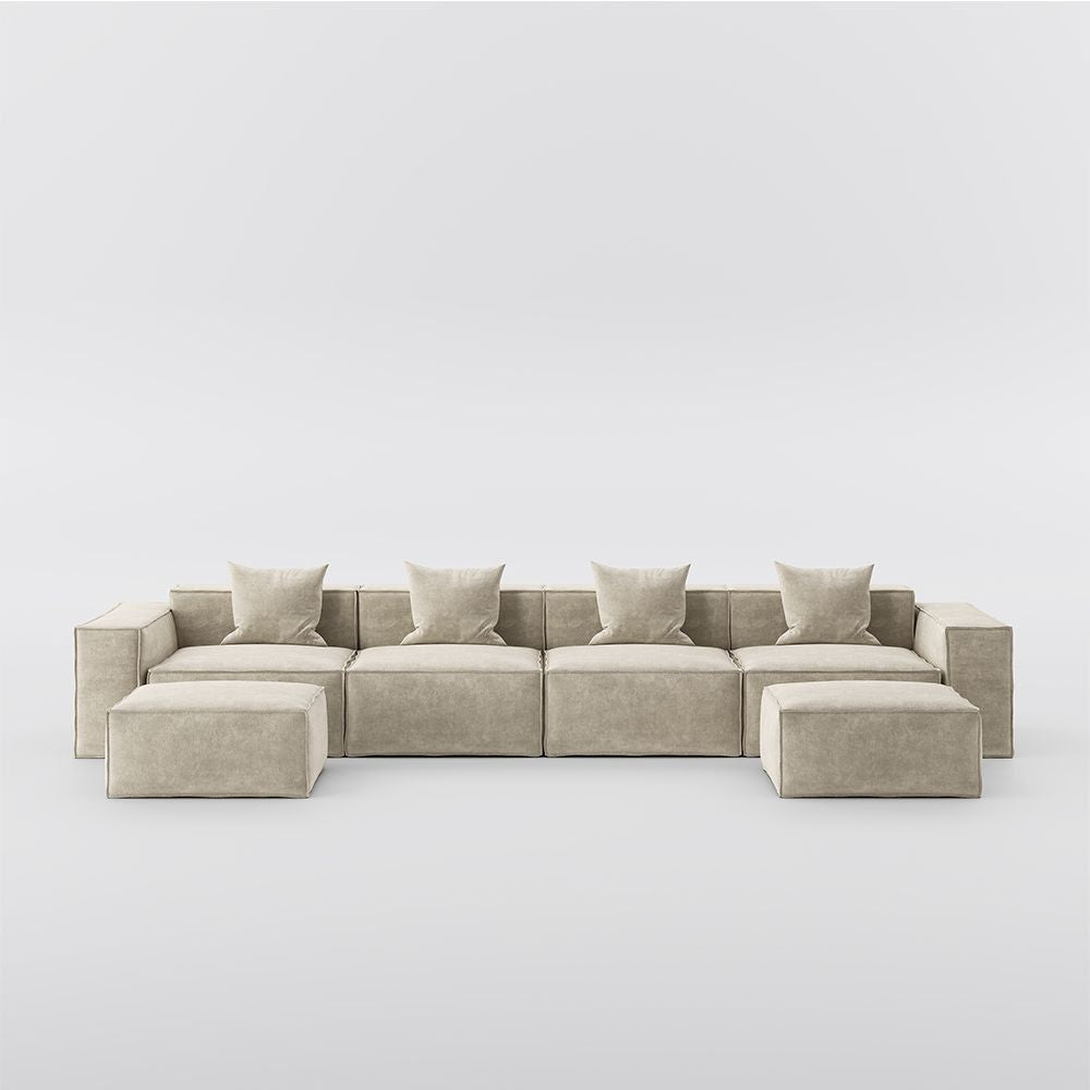 Metro Four Seater with Two Ottomans