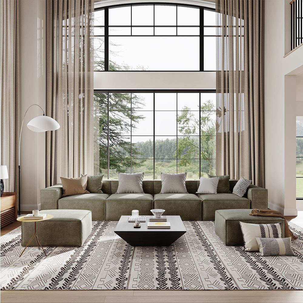 Metro Four Seater with Two Ottomans