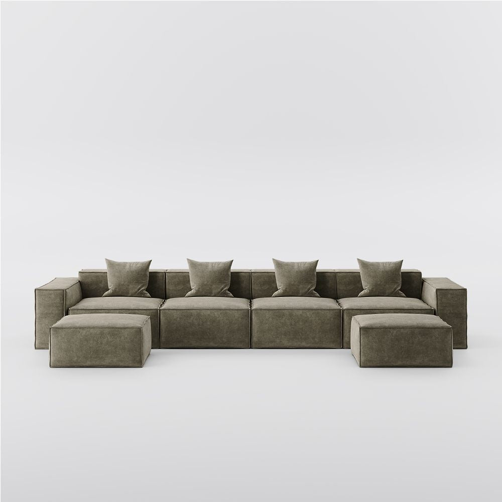 Metro Four Seater with Two Ottomans