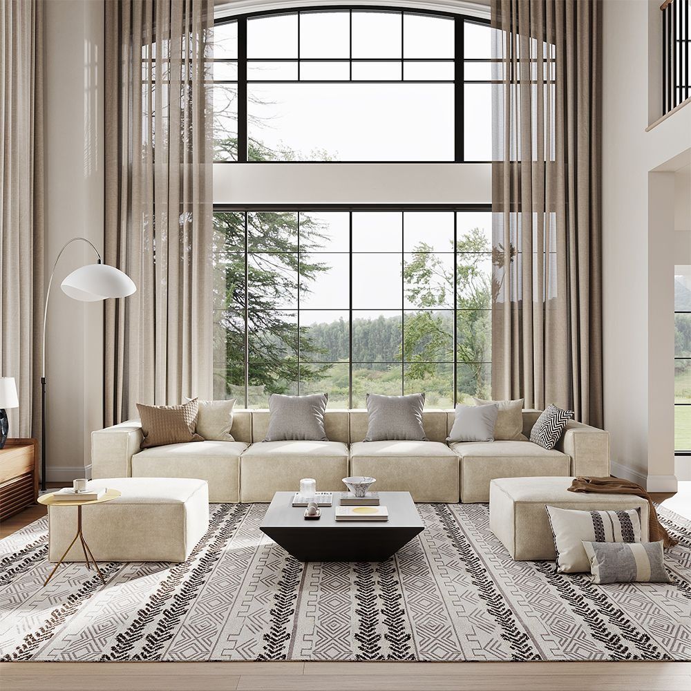 Metro Four Seater with Two Ottomans