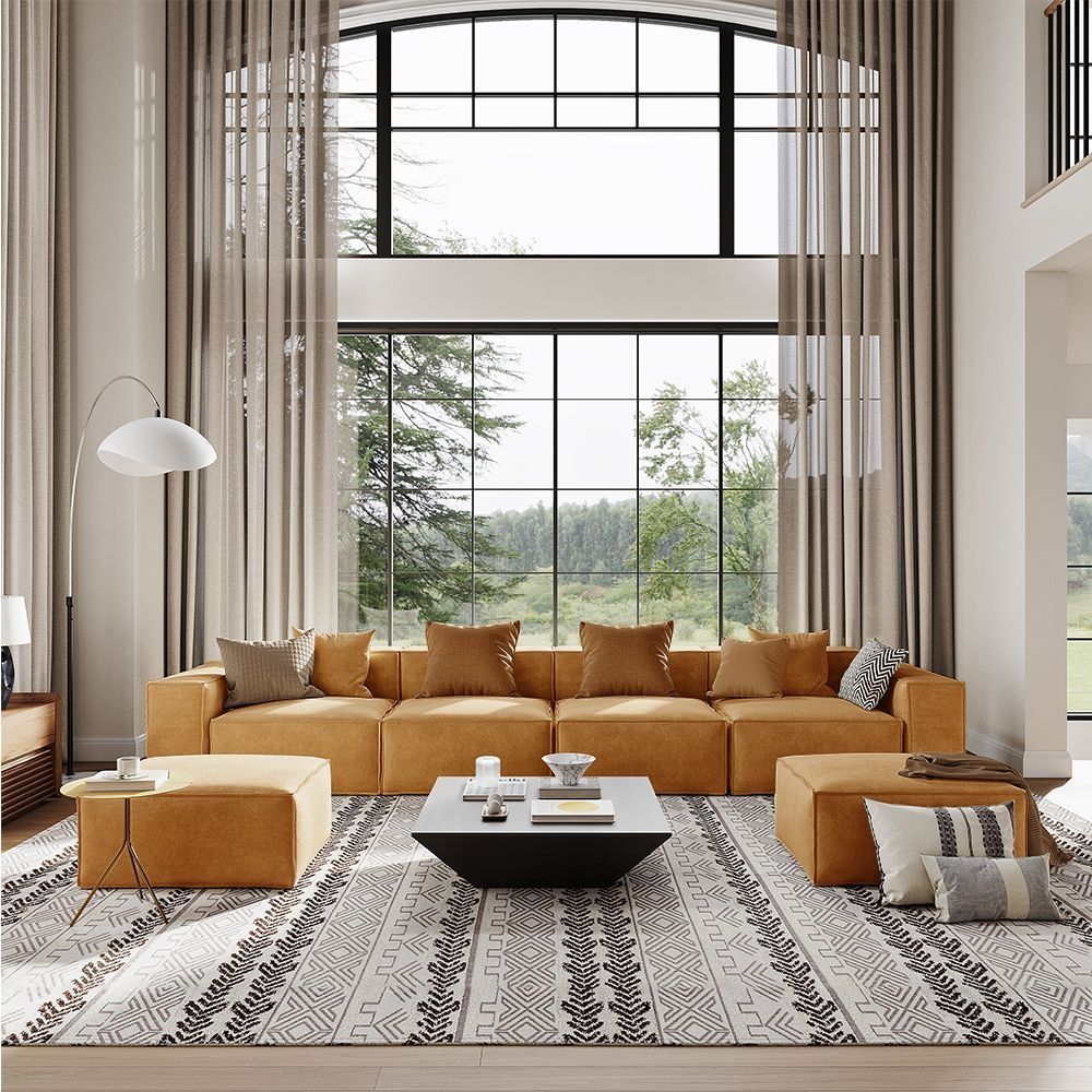 Metro Four Seater with Two Ottomans