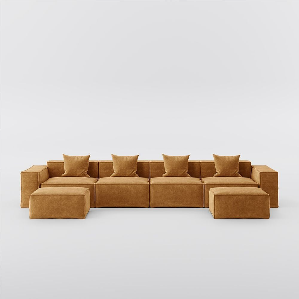 Metro Four Seater with Two Ottomans