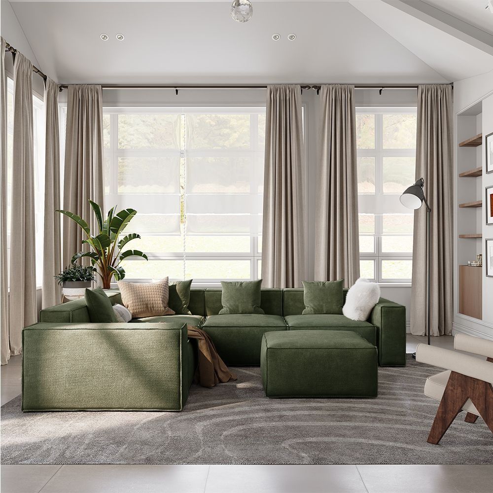 Metro Four Seater L Shape with Ottoman