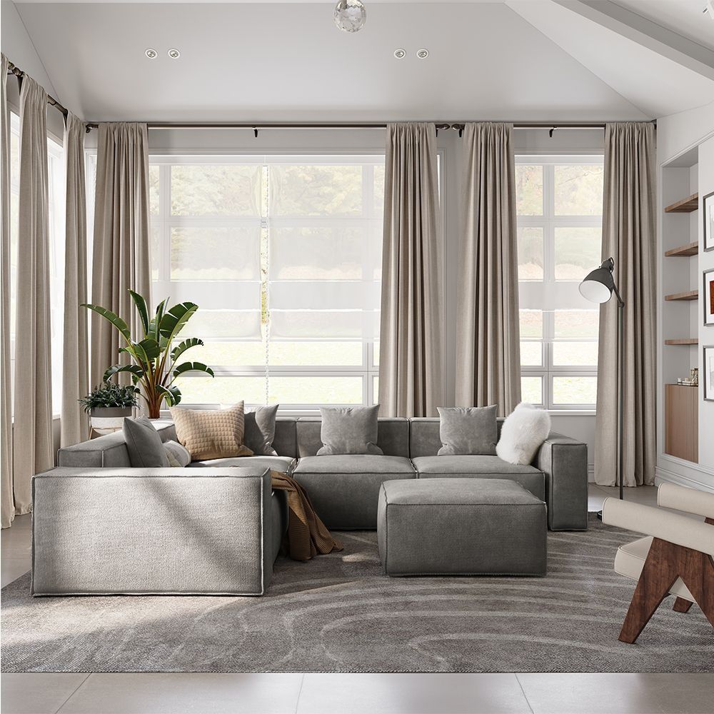Metro Four Seater L Shape with Ottoman