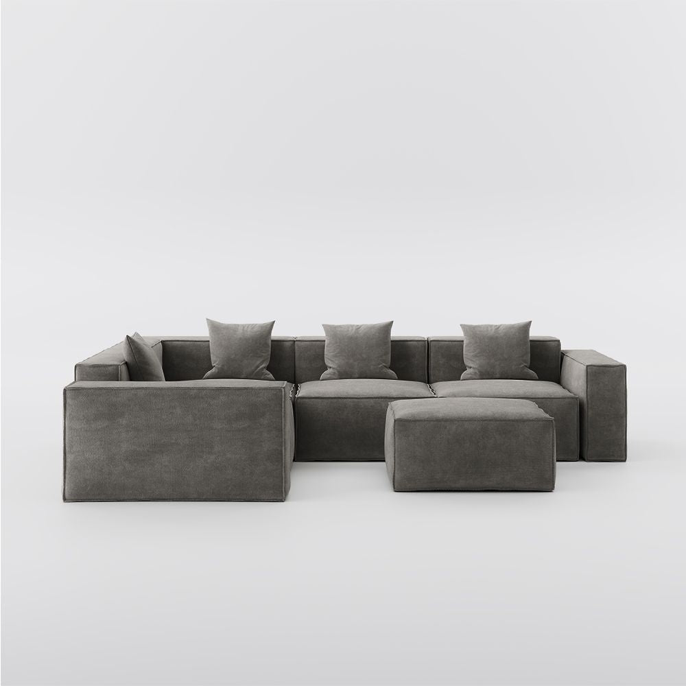 Metro Four Seater L Shape with Ottoman