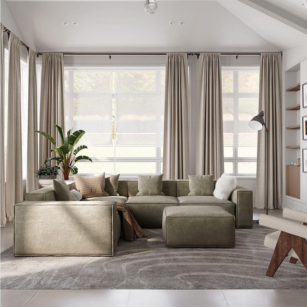 Metro Four Seater L Shape with Ottoman