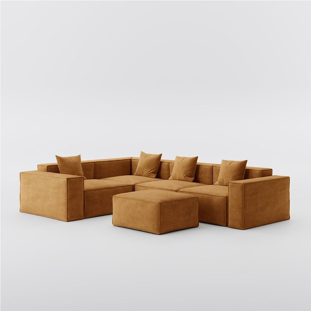 Metro Four Seater L Shape with Ottoman