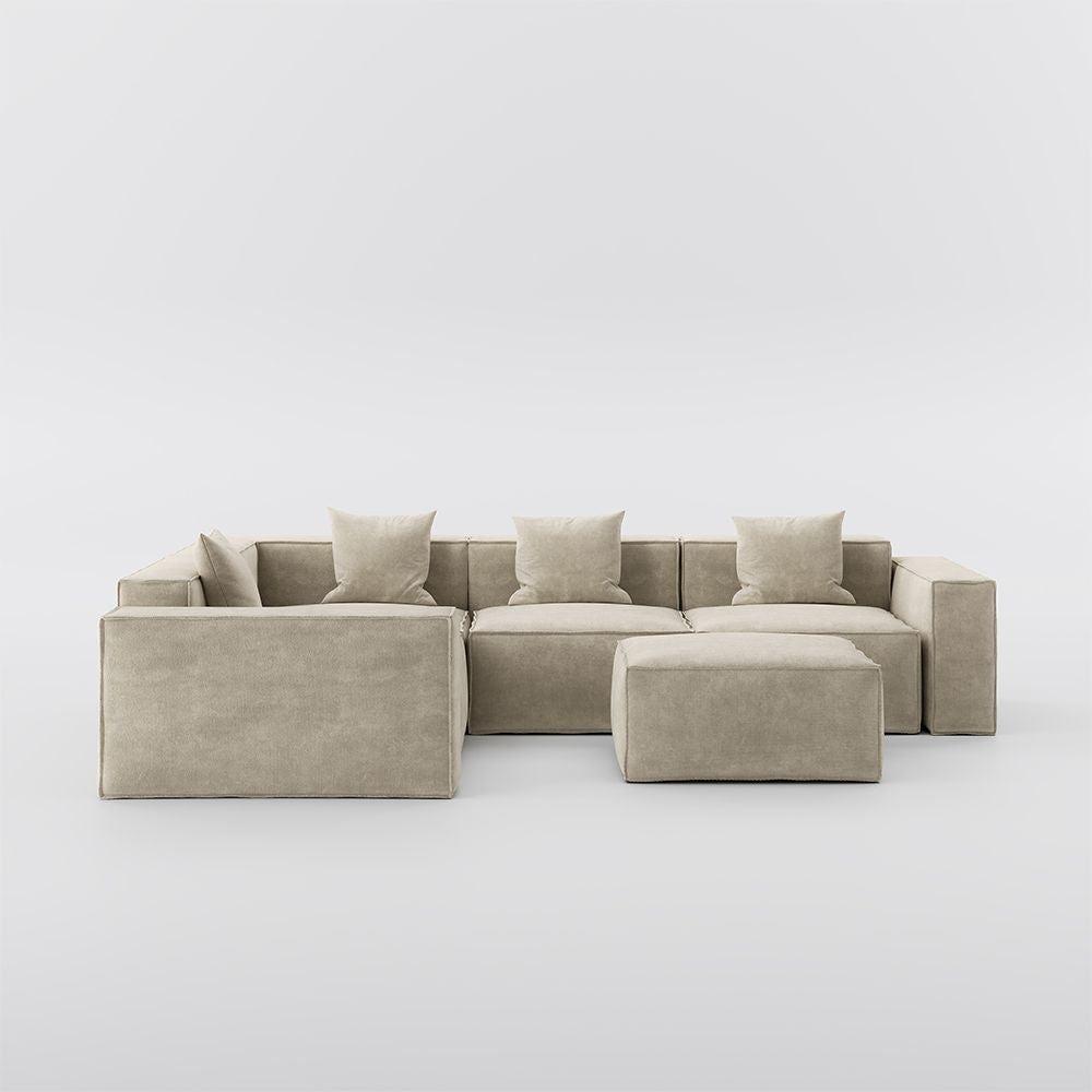 Metro Four Seater L Shape with Ottoman