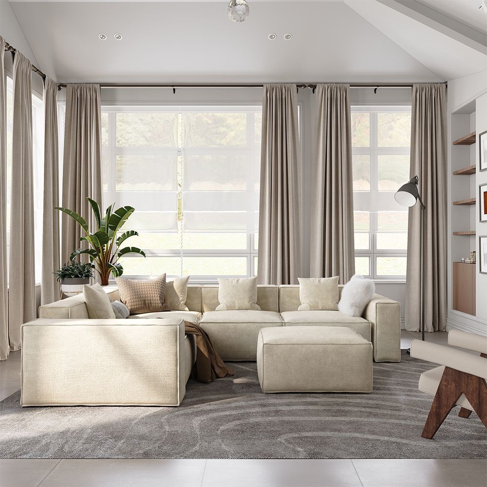 Metro Four Seater L Shape with Ottoman