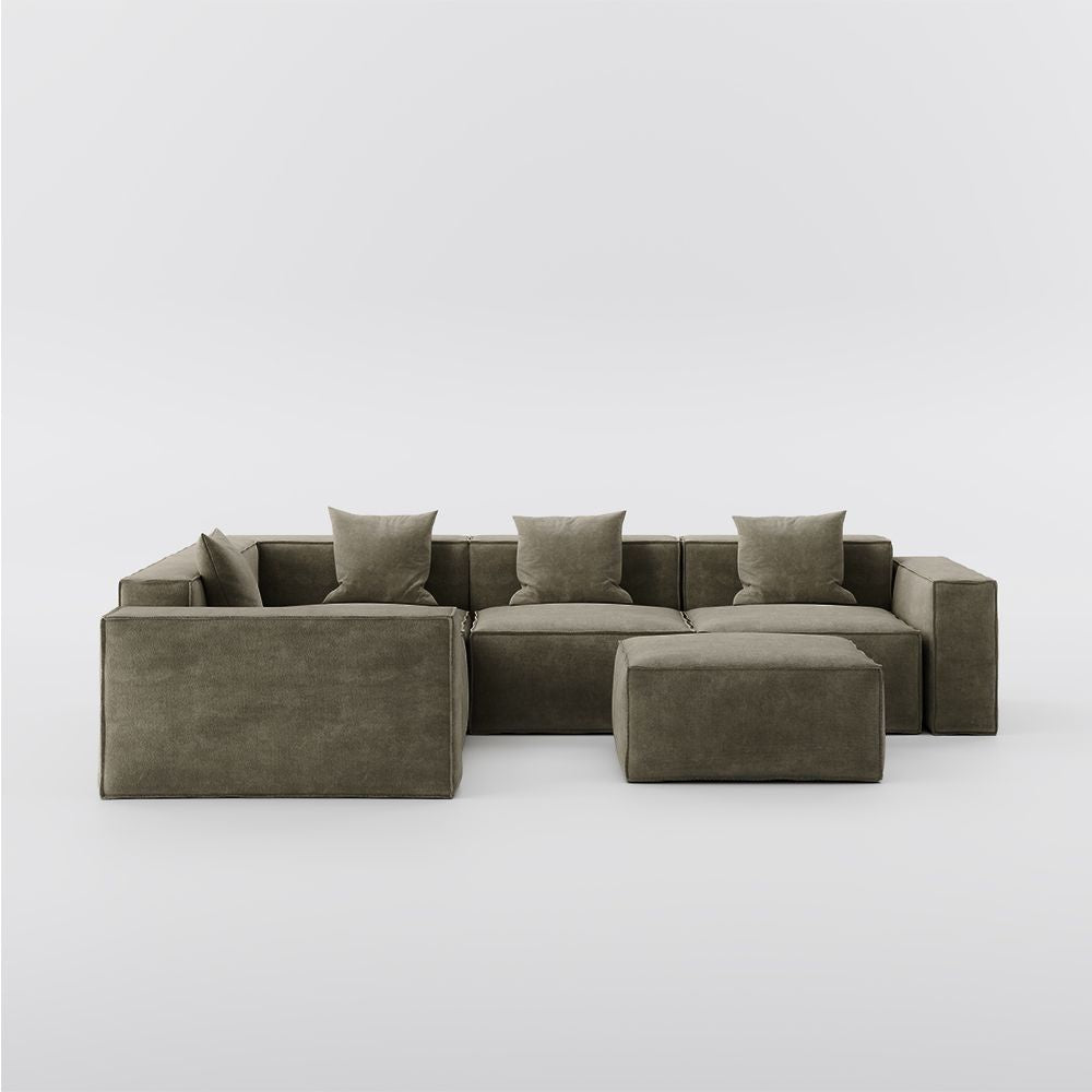 Metro Four Seater L Shape with Ottoman