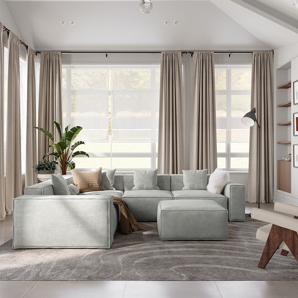 Metro Four Seater L Shape with Ottoman