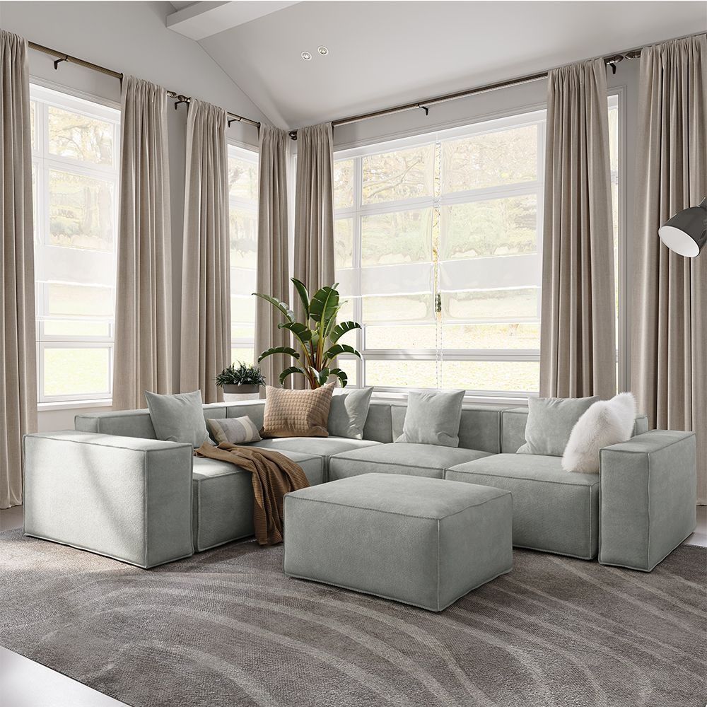 Metro Four Seater L Shape with Ottoman