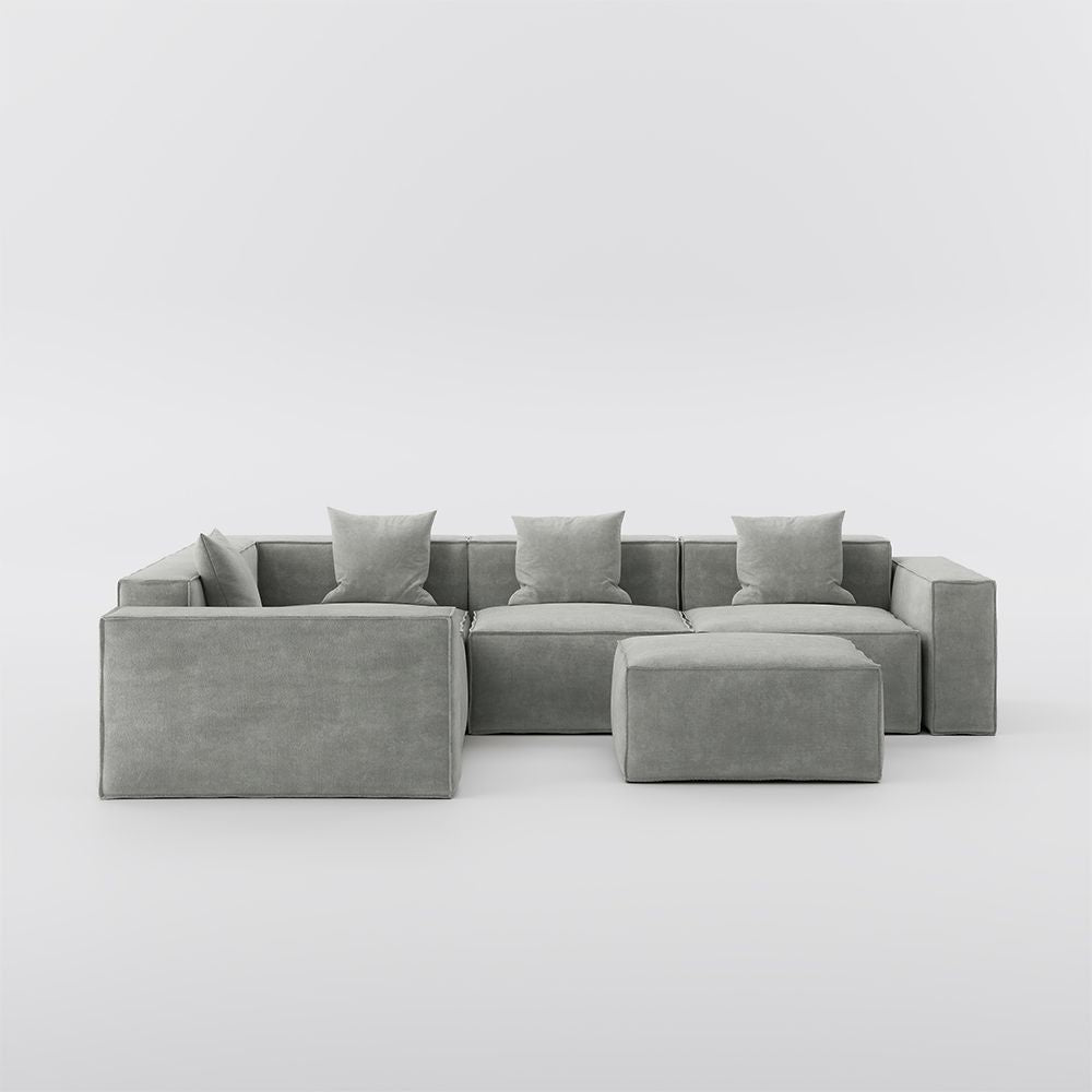 Metro Four Seater L Shape with Ottoman