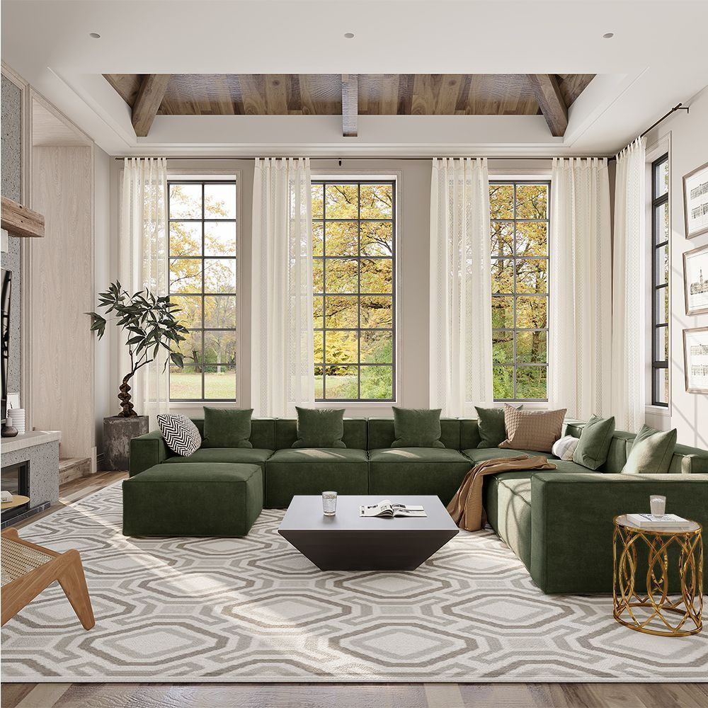 Metro Six Seater L Shape with Ottoman