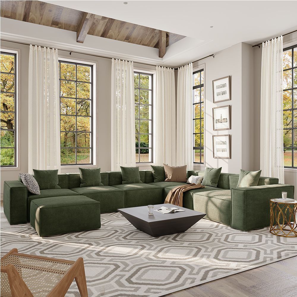 Metro Six Seater L Shape with Ottoman