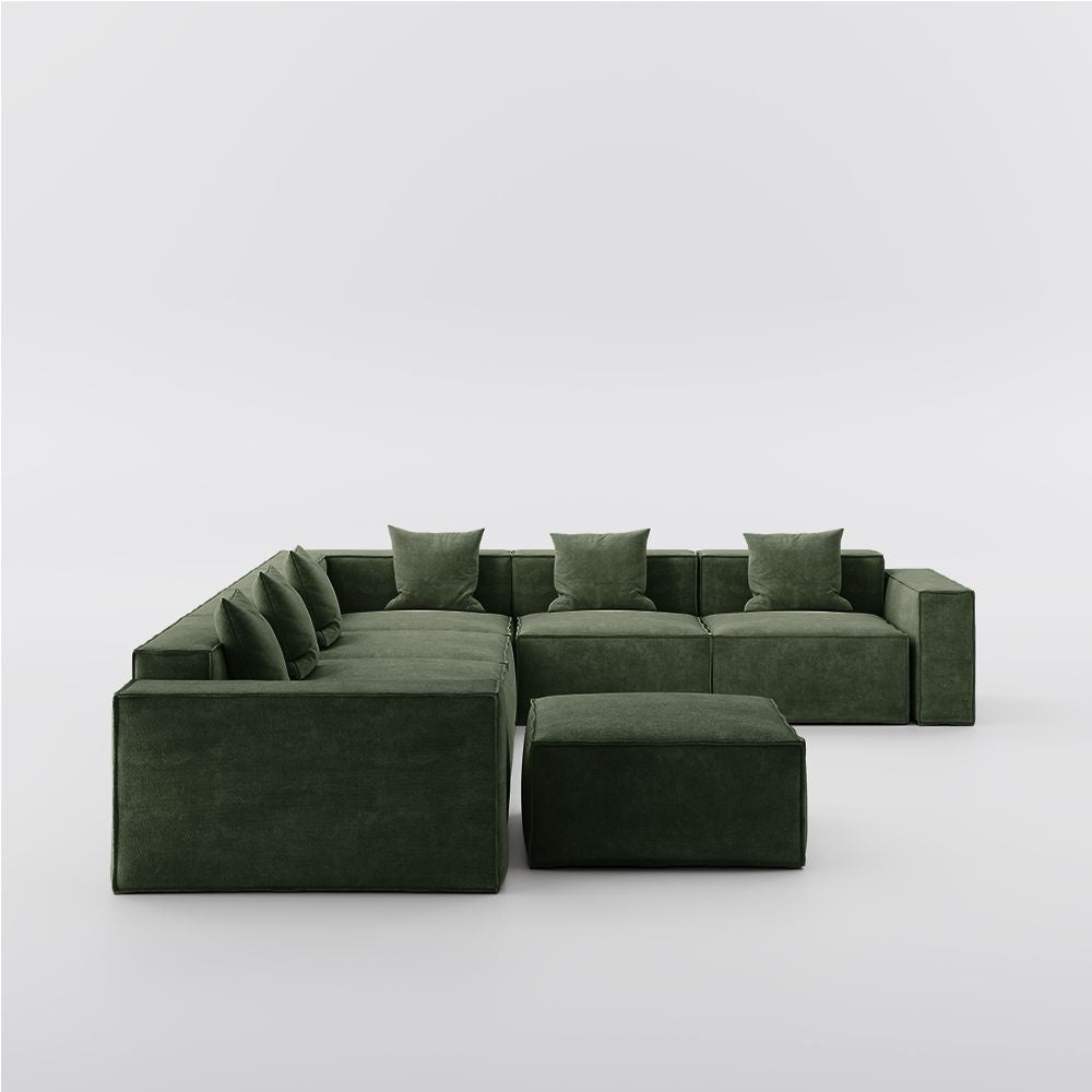 Metro Six Seater L Shape with Ottoman