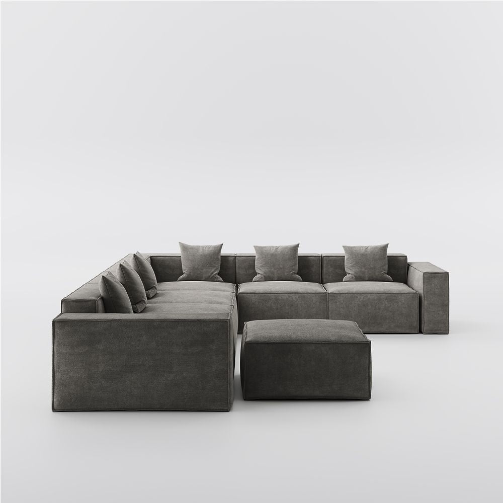 Metro Six Seater L Shape with Ottoman