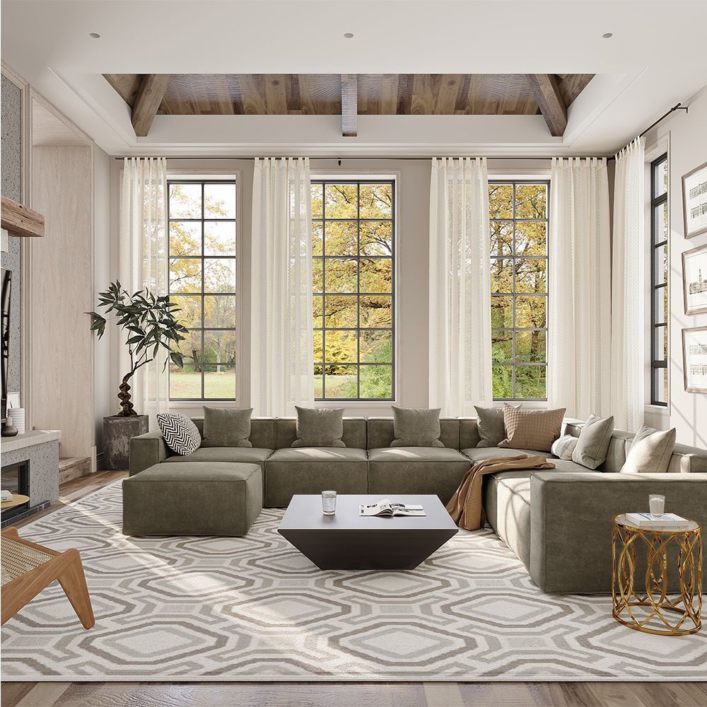 Metro Six Seater L Shape with Ottoman