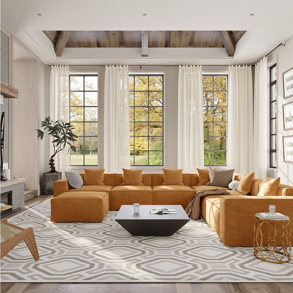 Metro Six Seater L Shape with Ottoman