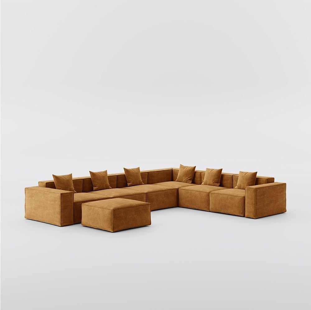 Metro Six Seater L Shape with Ottoman