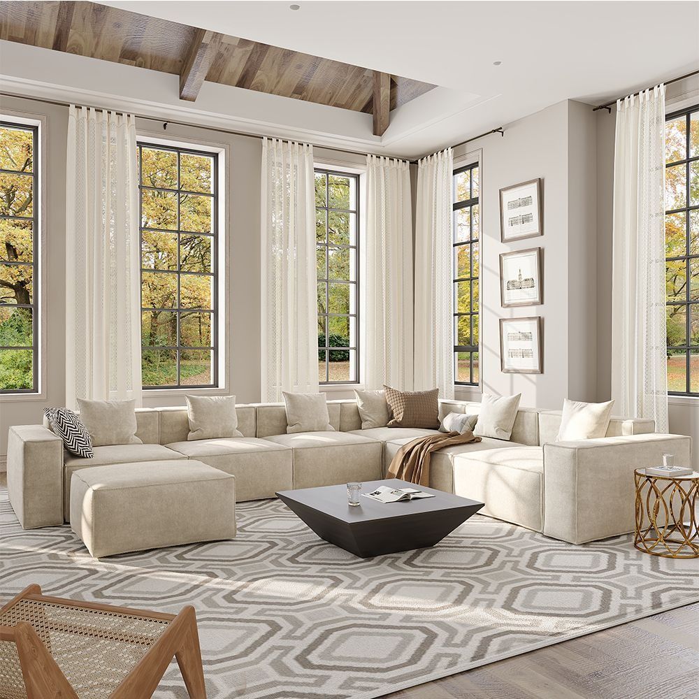 Metro Six Seater L Shape with Ottoman