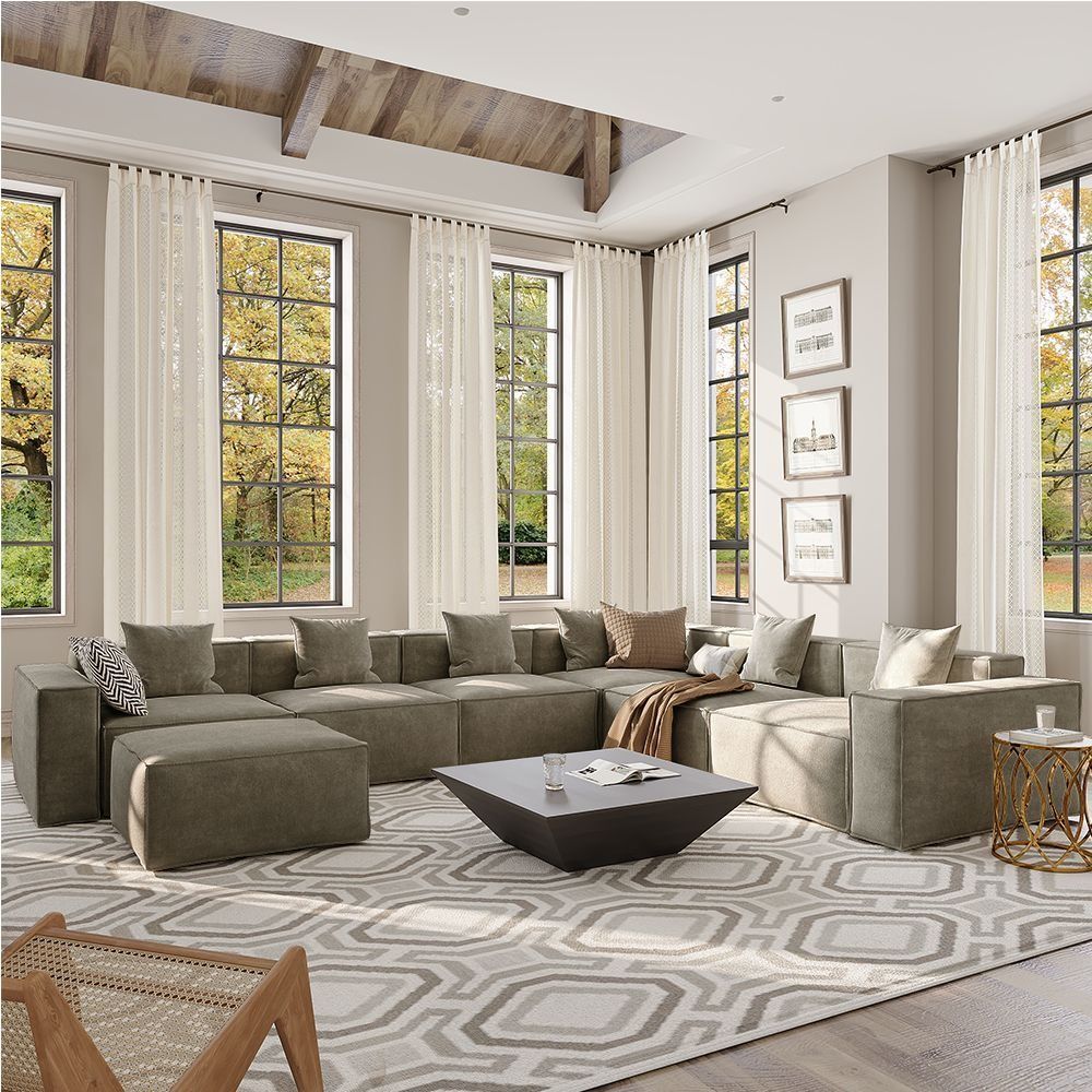 Metro Six Seater L Shape with Ottoman