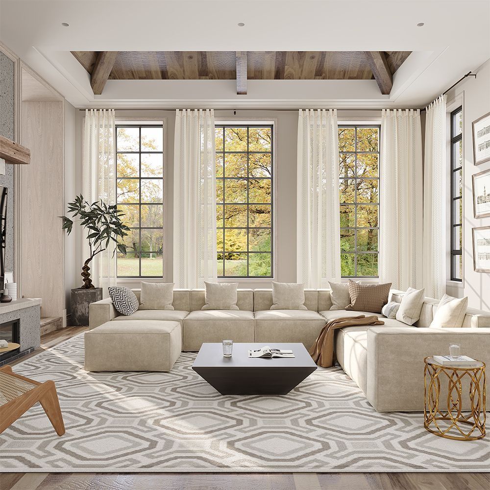 Metro Six Seater L Shape with Ottoman