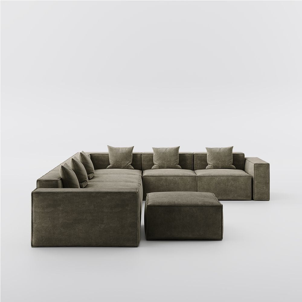 Metro Six Seater L Shape with Ottoman