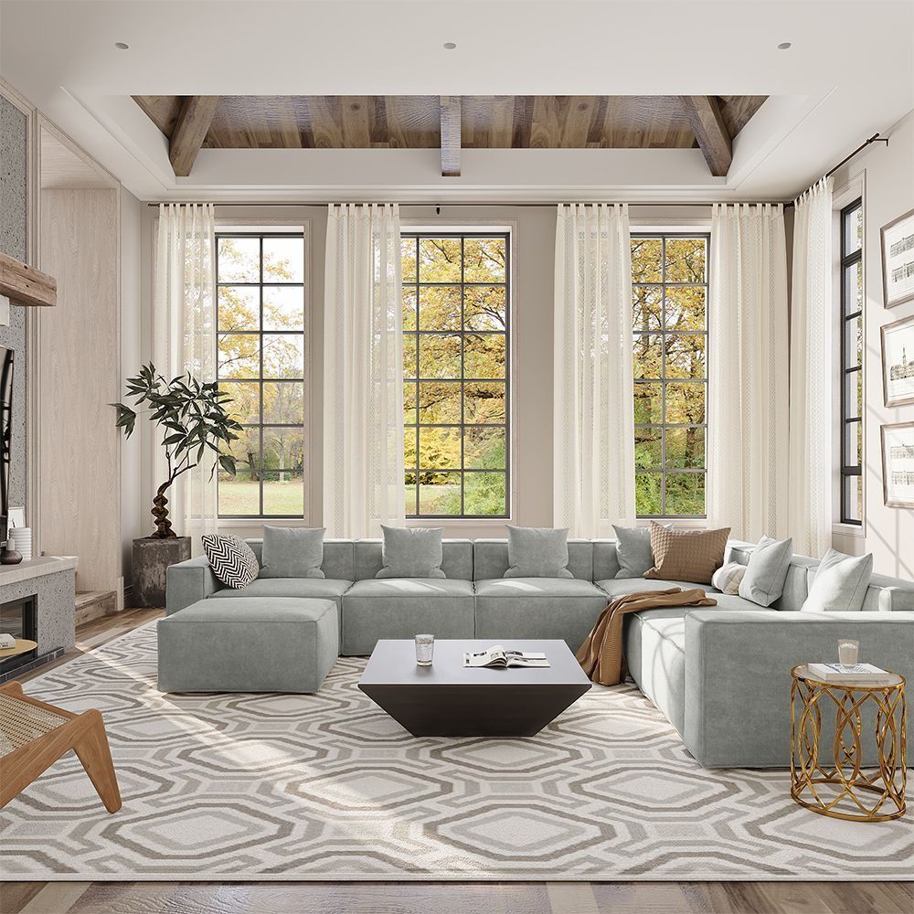 Metro Six Seater L Shape with Ottoman