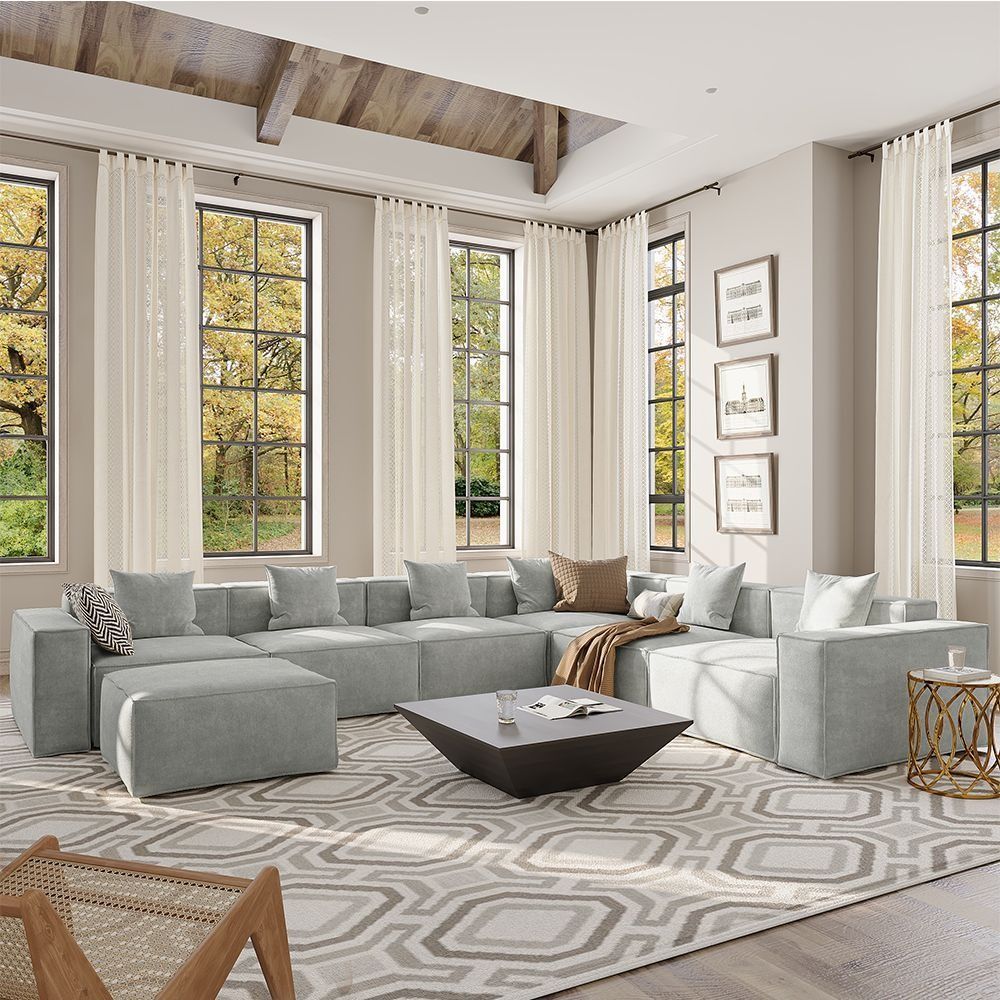 Metro Six Seater L Shape with Ottoman