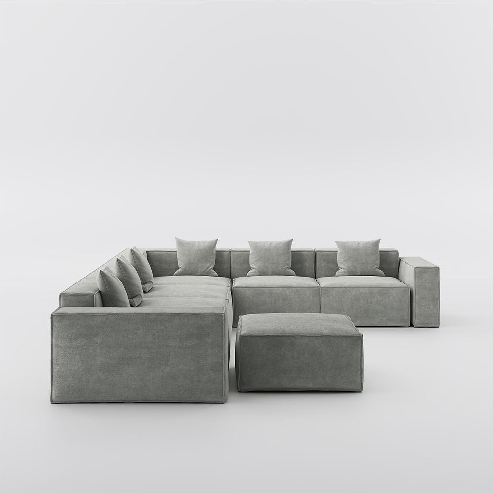 Metro Six Seater L Shape with Ottoman