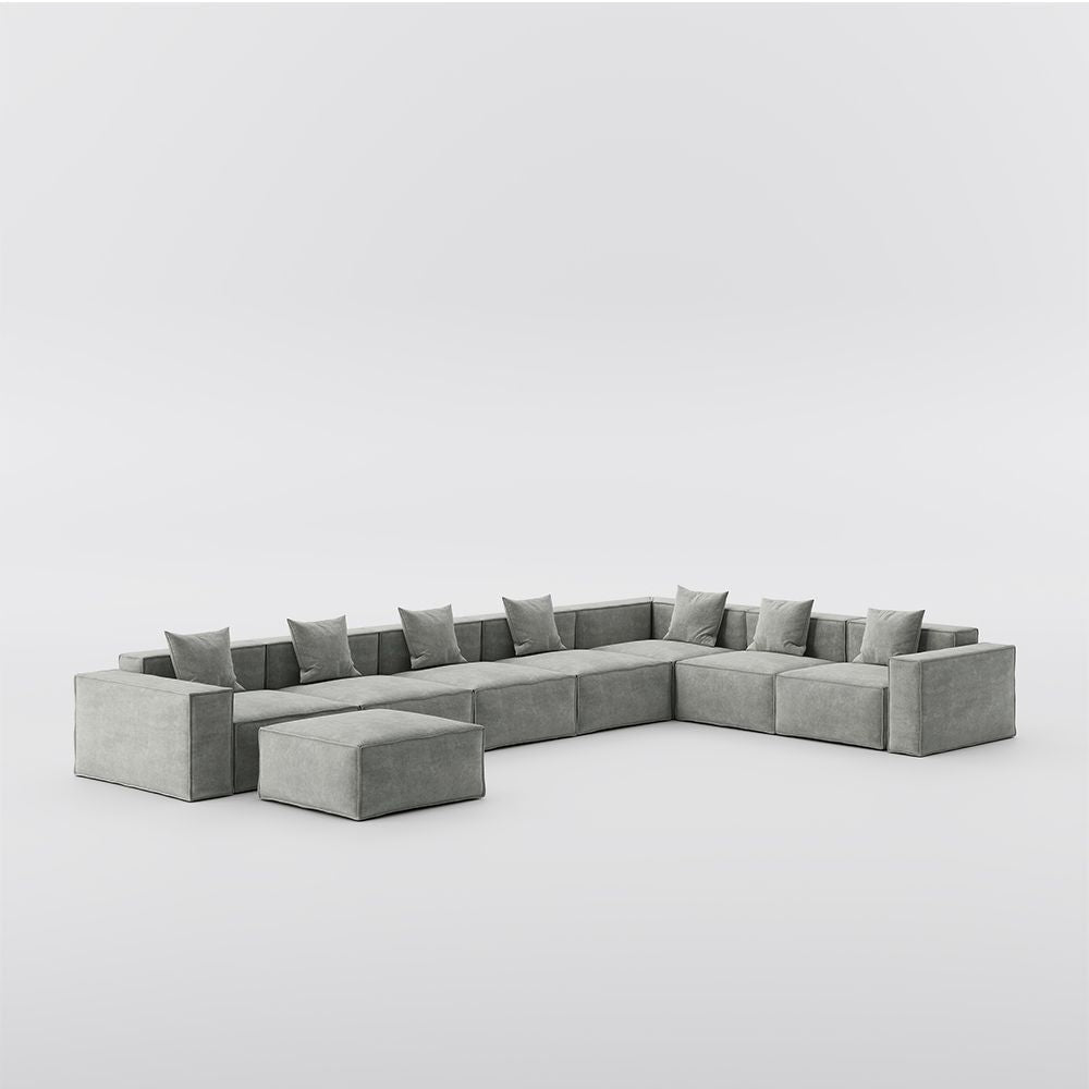 Metro Seven Seater L Shape with Ottoman