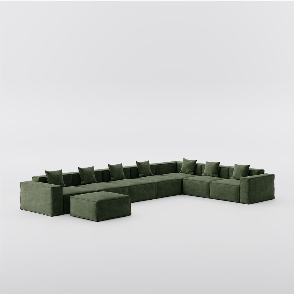 Metro Seven Seater L Shape with Ottoman