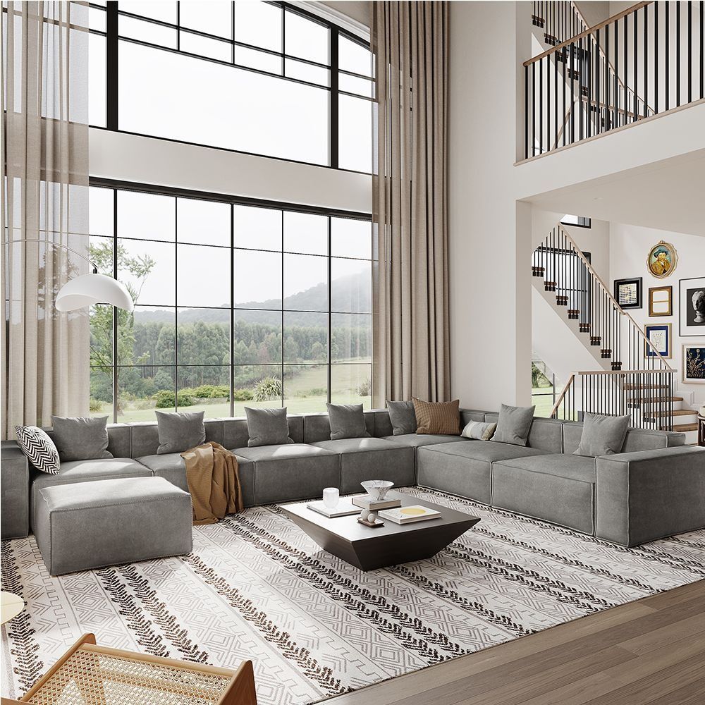 Metro Seven Seater L Shape with Ottoman