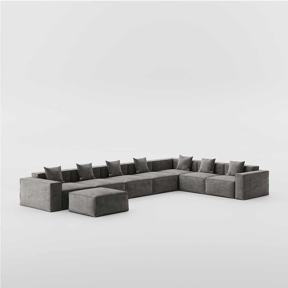 Metro Seven Seater L Shape with Ottoman
