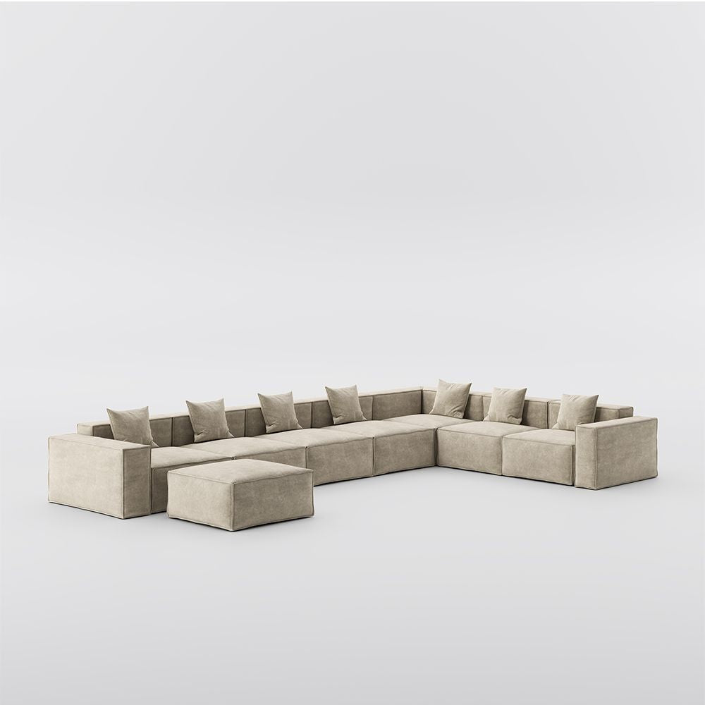 Metro Seven Seater L Shape with Ottoman