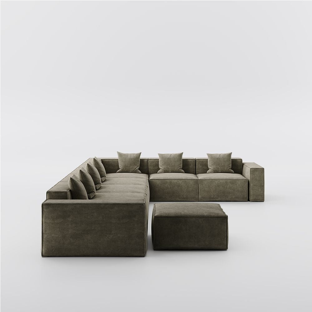 Metro Seven Seater L Shape with Ottoman