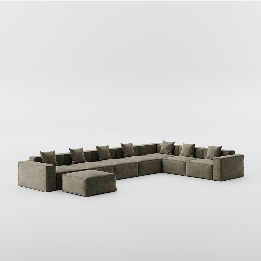 Metro Seven Seater L Shape with Ottoman