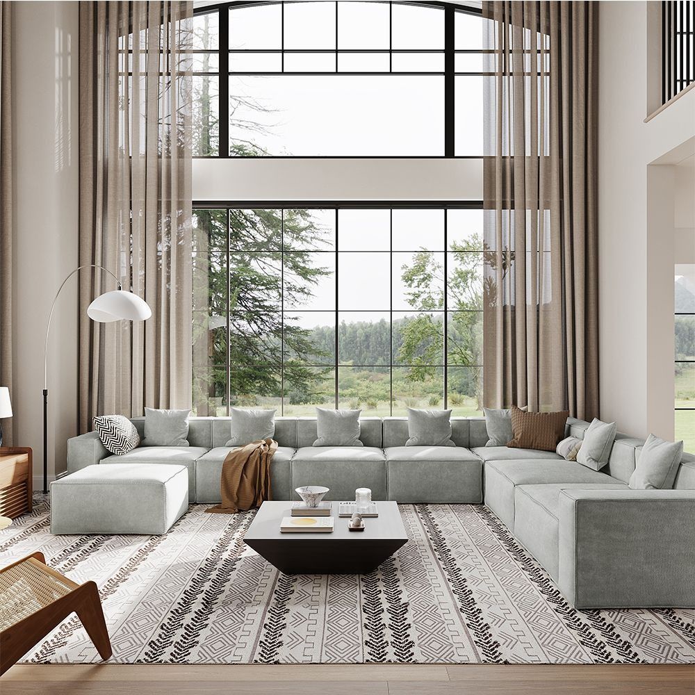 Metro Seven Seater L Shape with Ottoman