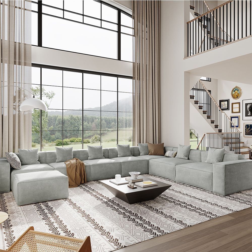 Metro Seven Seater L Shape with Ottoman