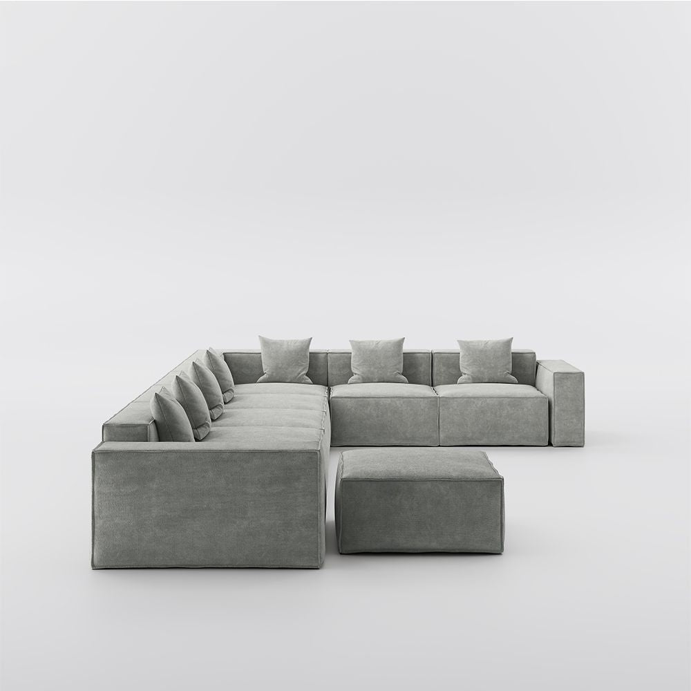 Metro Seven Seater L Shape with Ottoman