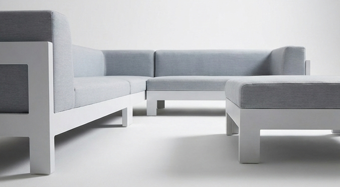 Metro Outdoor Sofa MOD1-White & Grey